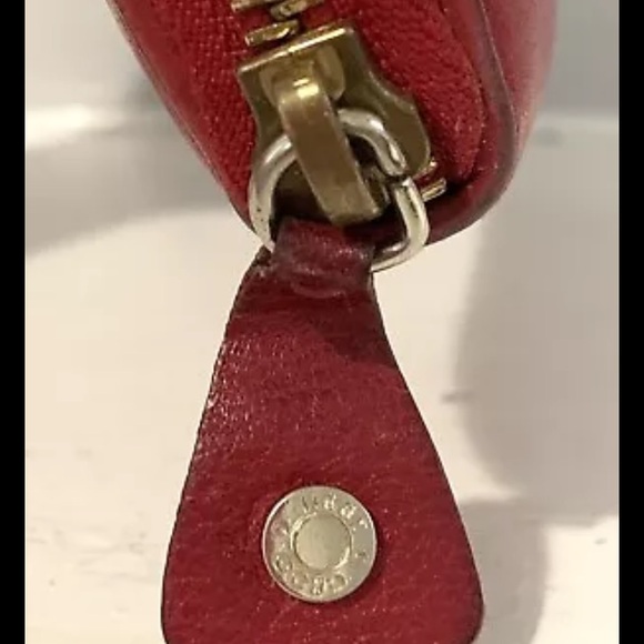 Authentic Jimmy Choo RED Long Zip Around Large Leather Wallet Made In Italy - Picture 10 of 14